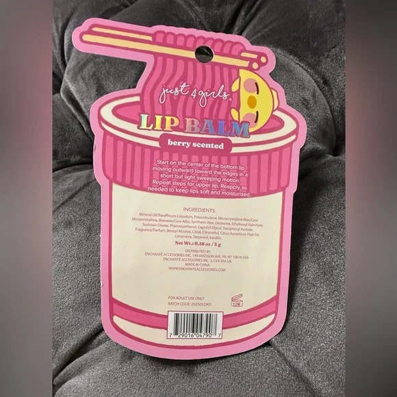 Just A Girl Lip Balm - Berry Scented - Picture 3 of 3